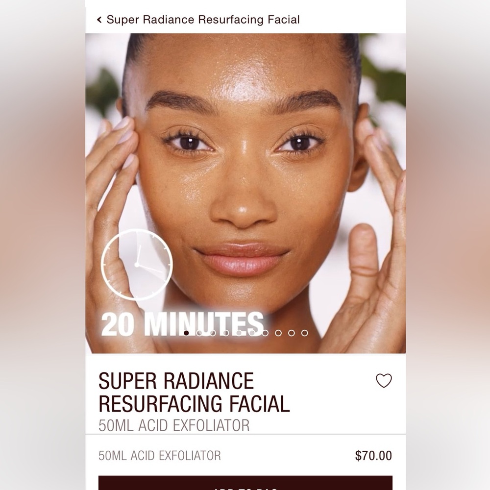 Charlotte tilbury Super Radiance Resurfacing Facial Exfoliator